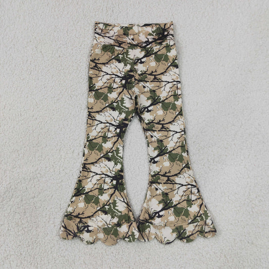 Baby Girls Kids Leaves Scallop Pants Bottoms Southern Camo Clothes