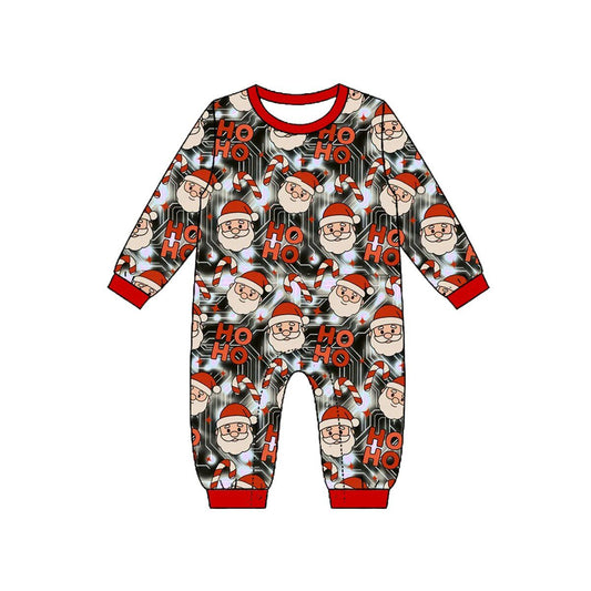 Moq 5 Preorder Baby Boy Infant Long Sleeves Christmas Santa Romper Clothes