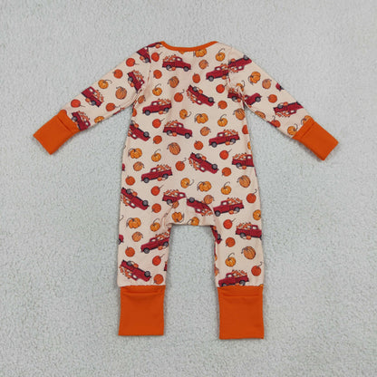 Sibling Baby Boys Boys Kids Long Sleeves Pumpkins Trucks Romper Sets Pajamas Blankets Thanksgiving Clothes