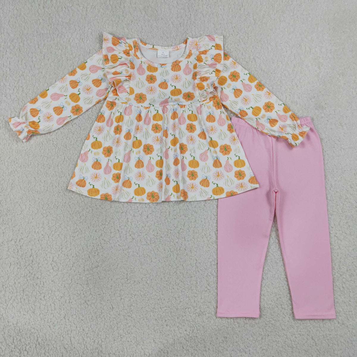 Sibling Baby Girls Kids Thanksgiving Pumpkins Bows Romper Set Fall Clothes