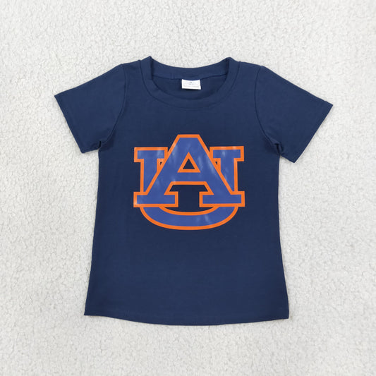 Baby Boy Kids Short Sleeves Navy Shirt Team Clothes