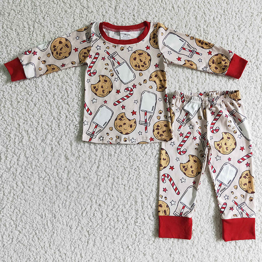 Promotion Baby Boys Kids Long Sleeves Shirt Pants Christmas Pajamas Set Clothes
