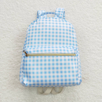 USA Shop Baby Kids Blue Plaid School Backpack Bag