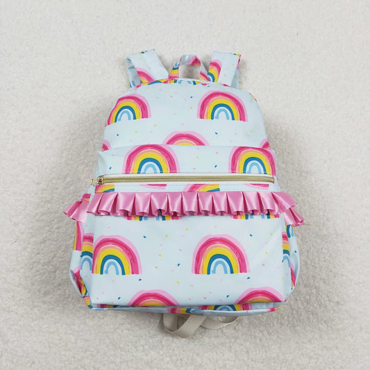 USA Shop Baby Girls Kids Rainbows Ruffle Backpack School Bag