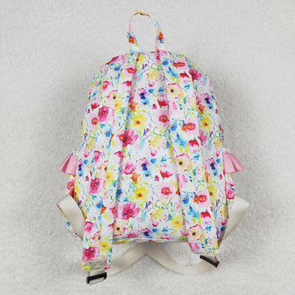 USA Shop Baby Kids Flower School Ruffle Backpack Bag