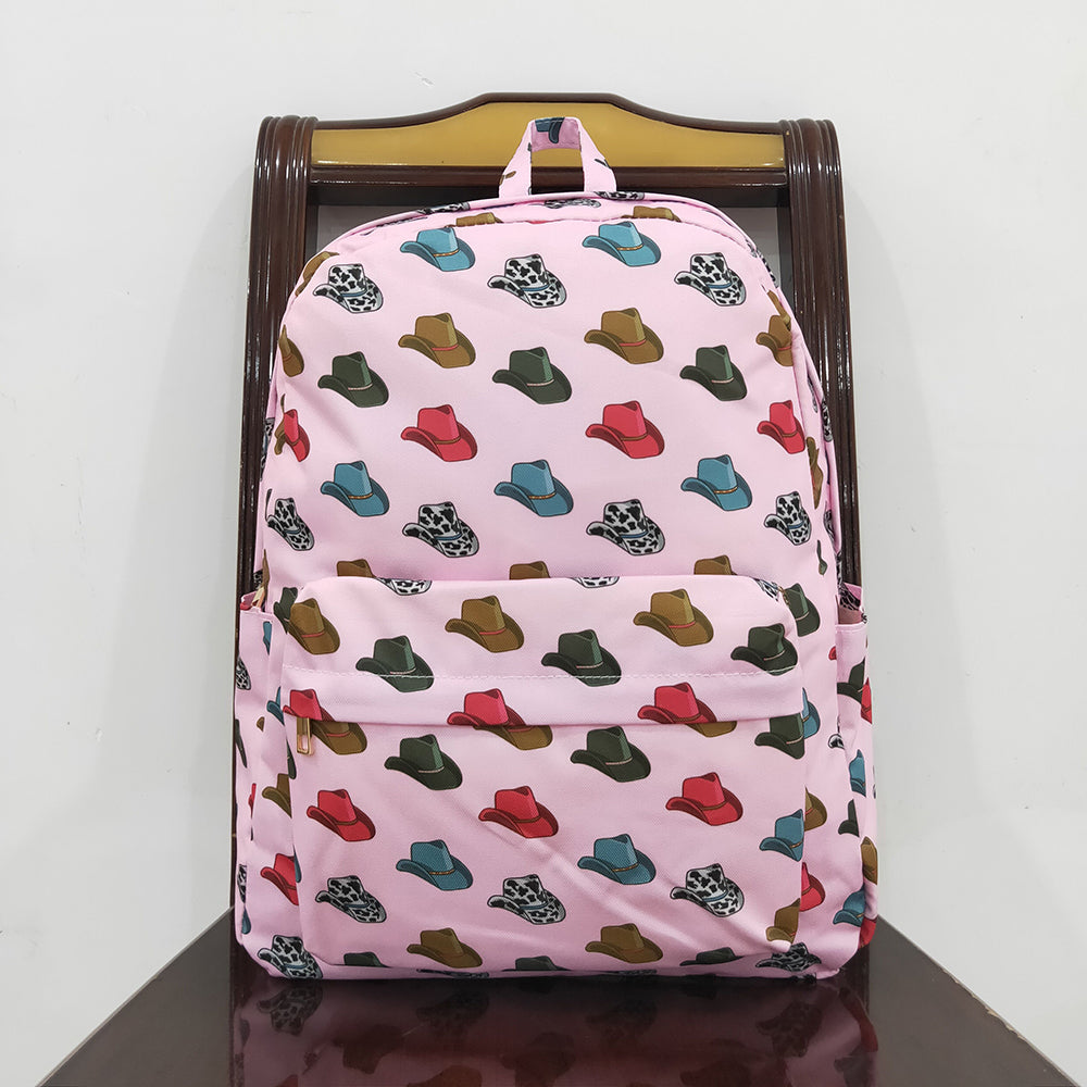 UPS Shop Baby Girls Kids Western Hats Pink Backpack School Bag