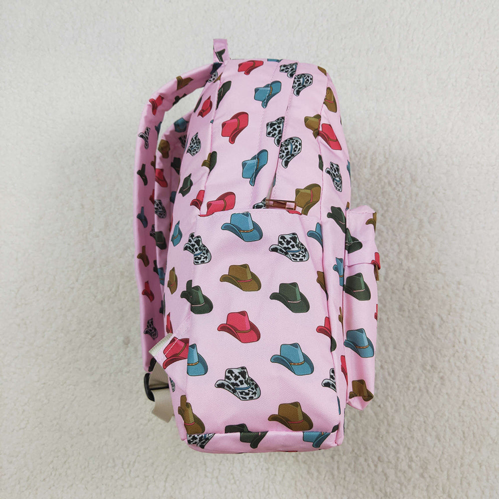 UPS Shop Baby Girls Kids Western Hats Pink Backpack School Bag