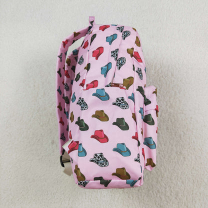 UPS Shop Baby Girls Kids Western Hats Pink Backpack School Bag