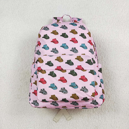UPS Shop Baby Girls Kids Western Hats Pink Backpack School Bag