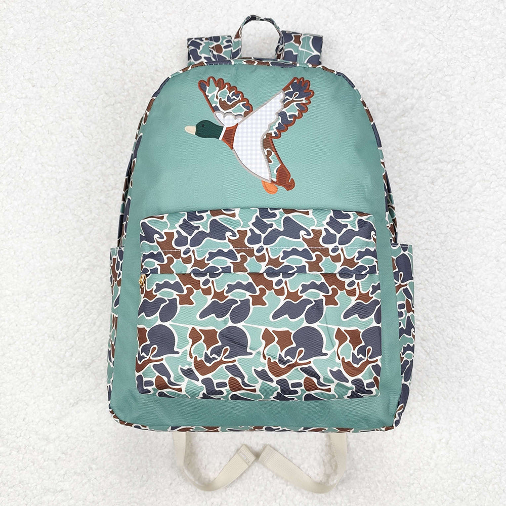 USA Shop Baby Boys Kids Ducks Camo Green Backpack Back Bag