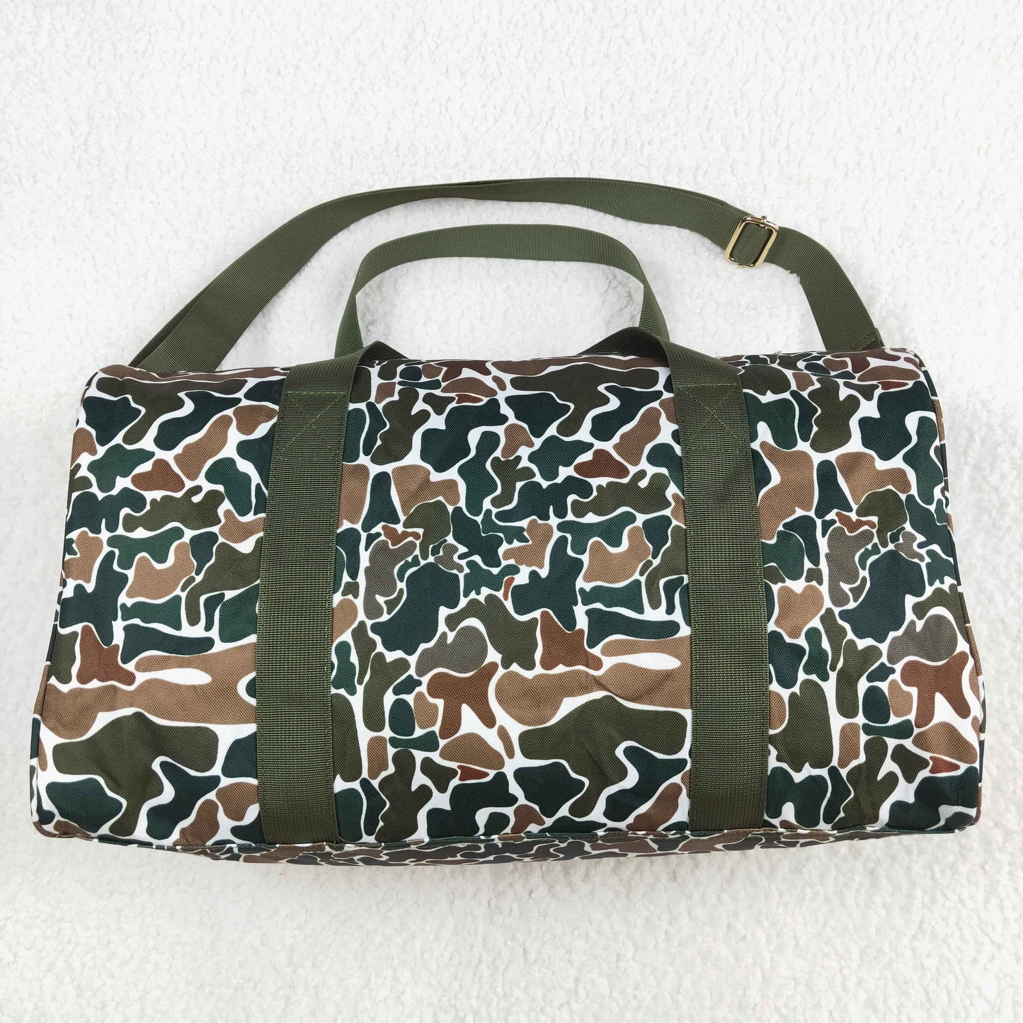 USA Shop Brown Camo Travel Gym Bag