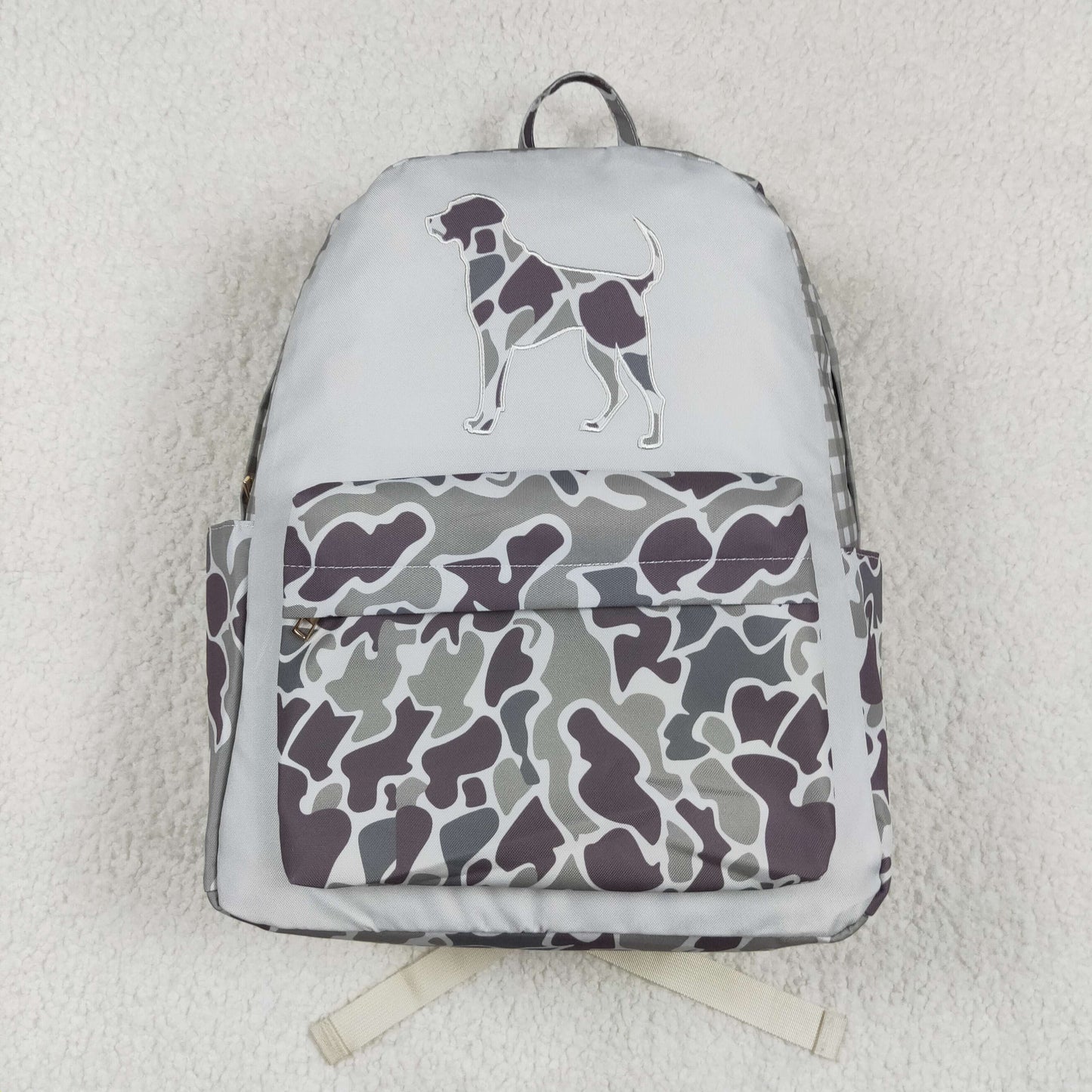 USA Shop Baby Kids Embroidery Dogs Camo School Backpack Bag