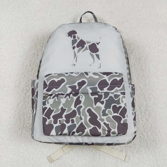 USA Shop Baby Kids Embroidery Dogs Camo School Backpack Bag
