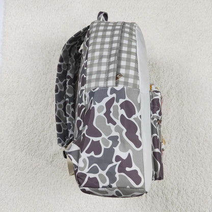 USA Shop Baby Kids Embroidery Dogs Camo School Backpack Bag
