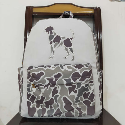 USA Shop Baby Kids Embroidery Dogs Camo School Backpack Bag