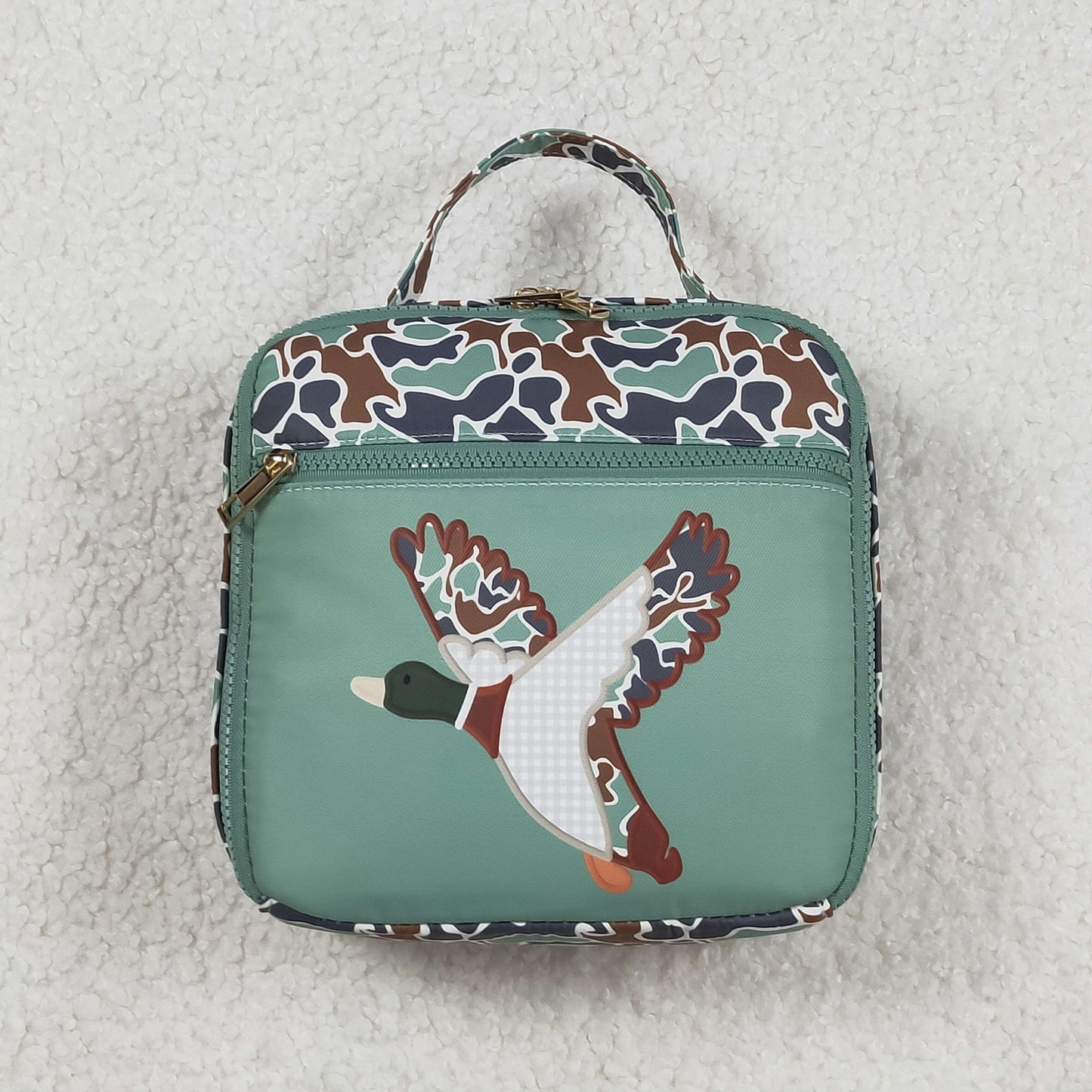 USA Shop Baby Kids Ducks School Green Camo Lunch Box