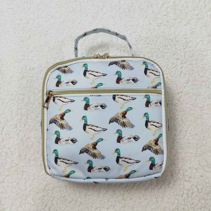 USA Shop Baby Kids Ducks Hunting School Blue Lunch Box