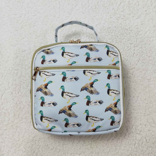 USA Shop Baby Kids Ducks Hunting School Blue Lunch Box