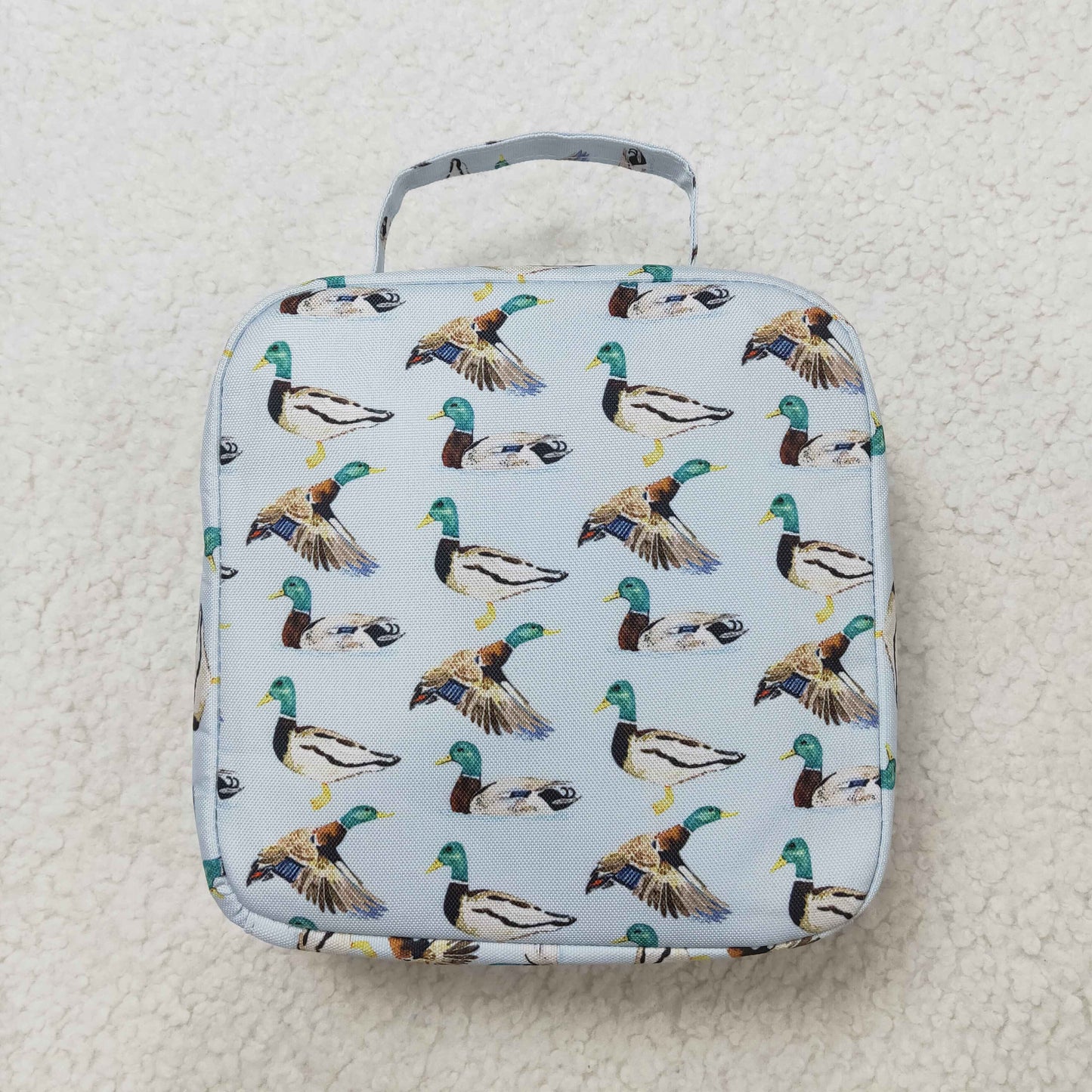 USA Shop Baby Kids Ducks Hunting School Blue Lunch Box