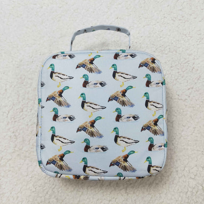 USA Shop Baby Kids Ducks Hunting School Blue Lunch Box
