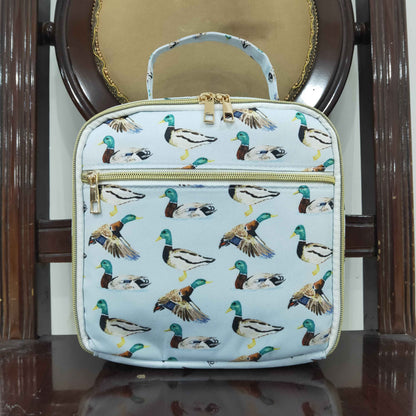USA Shop Baby Kids Ducks Hunting School Blue Lunch Box