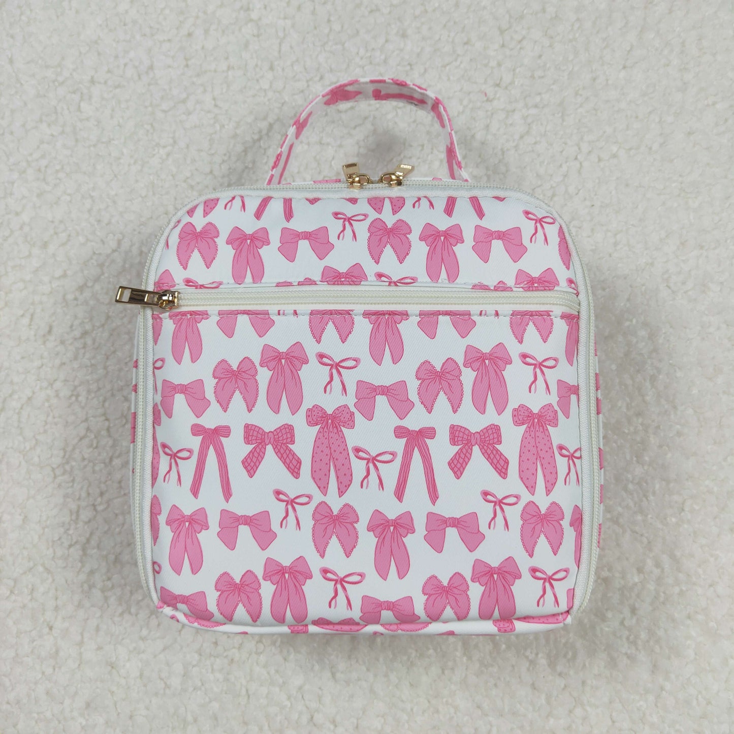 USA Shop Baby Kids Pink Bows School Lunch Box