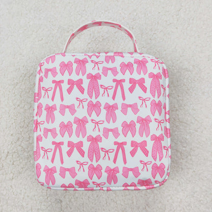 USA Shop Baby Kids Pink Bows School Lunch Box