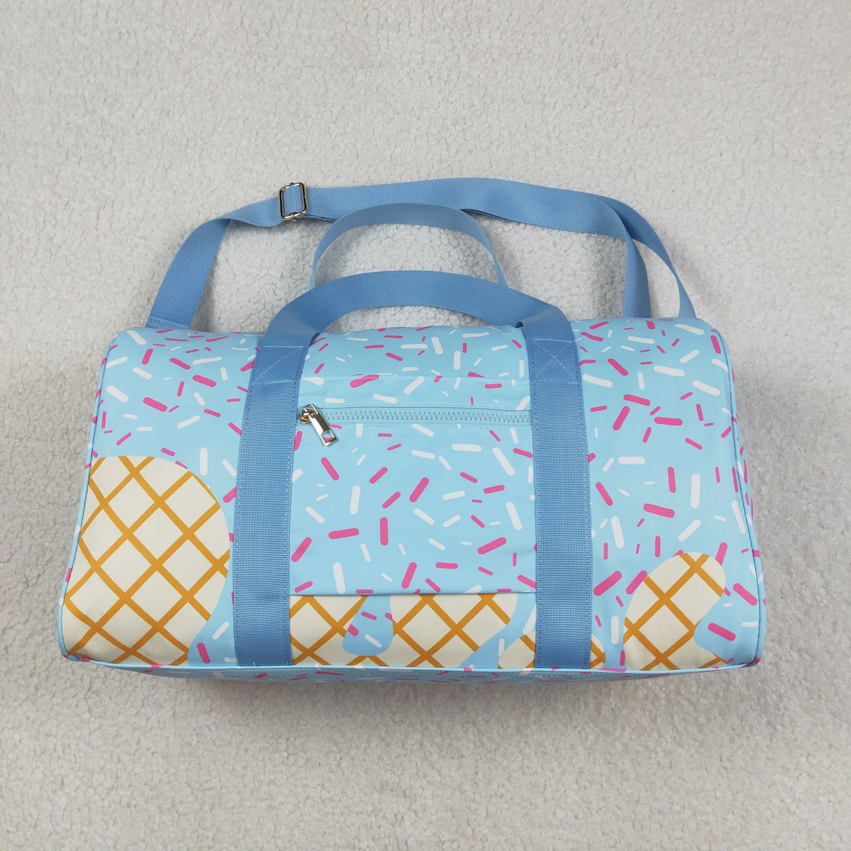 USA Shop Kids Adult Drips Sprinkles Travel Ruffle Gym Blue Bag