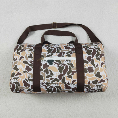 USA Shop Dogs Ducks Camo Hunting Travel Gym Bag