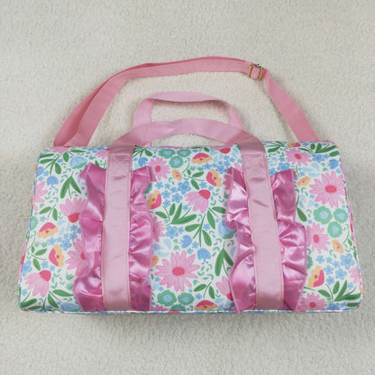 USA Shop Flowers Ruffle Travel Gym Bag