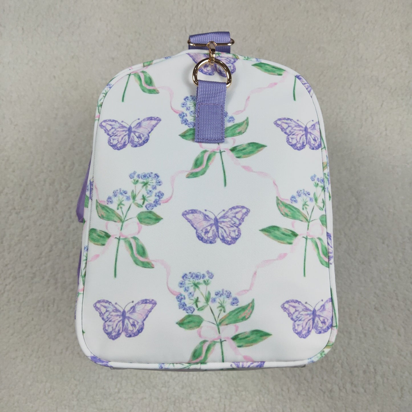 USA Shop Flower Purple Ruffle Travel Gym Bag