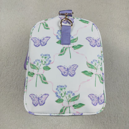 USA Shop Flower Purple Ruffle Travel Gym Bag