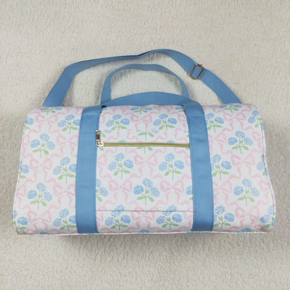 USA Shop Blue Bows Flower Ruffle Gym Bag