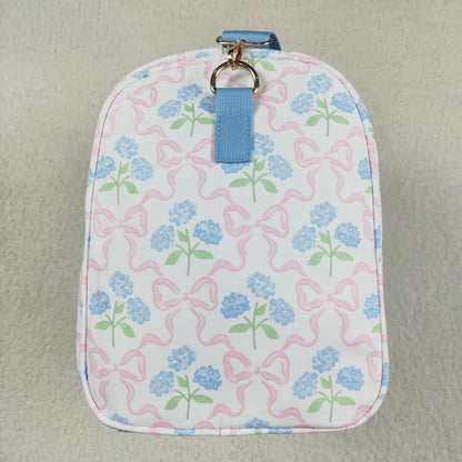USA Shop Blue Bows Flower Ruffle Gym Bag