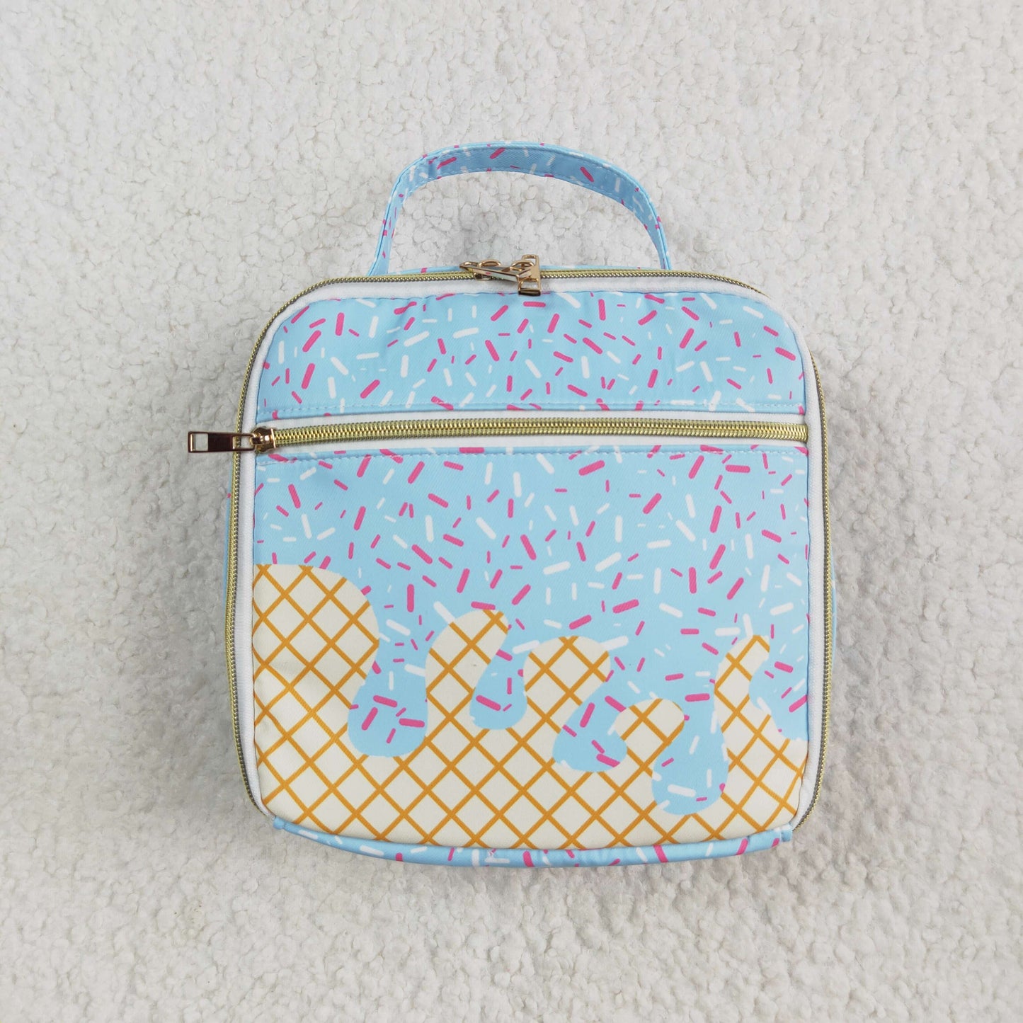USA Shop Baby Kids Sprinkles Drip School Blue Lunch Box