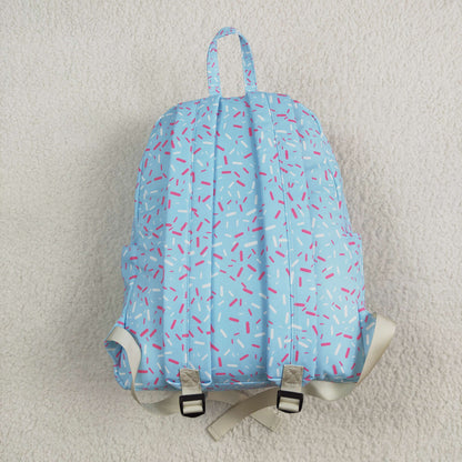 USA Shop Baby Kids Blue Drip Sprinkles School Backpack Bag