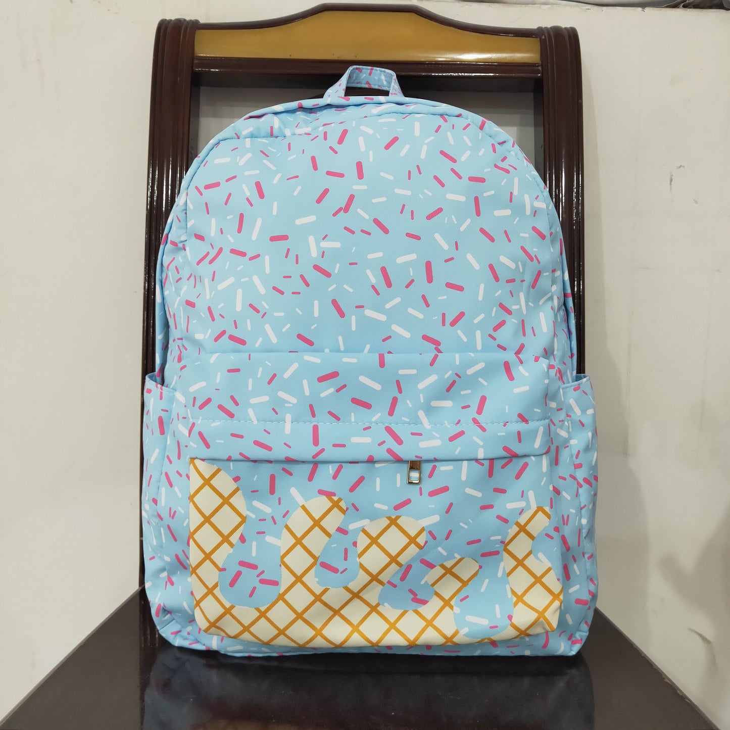 USA Shop Baby Kids Blue Drip Sprinkles School Backpack Bag