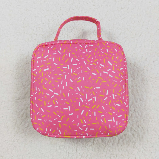 USA Shop Baby Girls Kids Drips Sprinkles Pink Lunch Box Dinner Picnic Thermal Bag