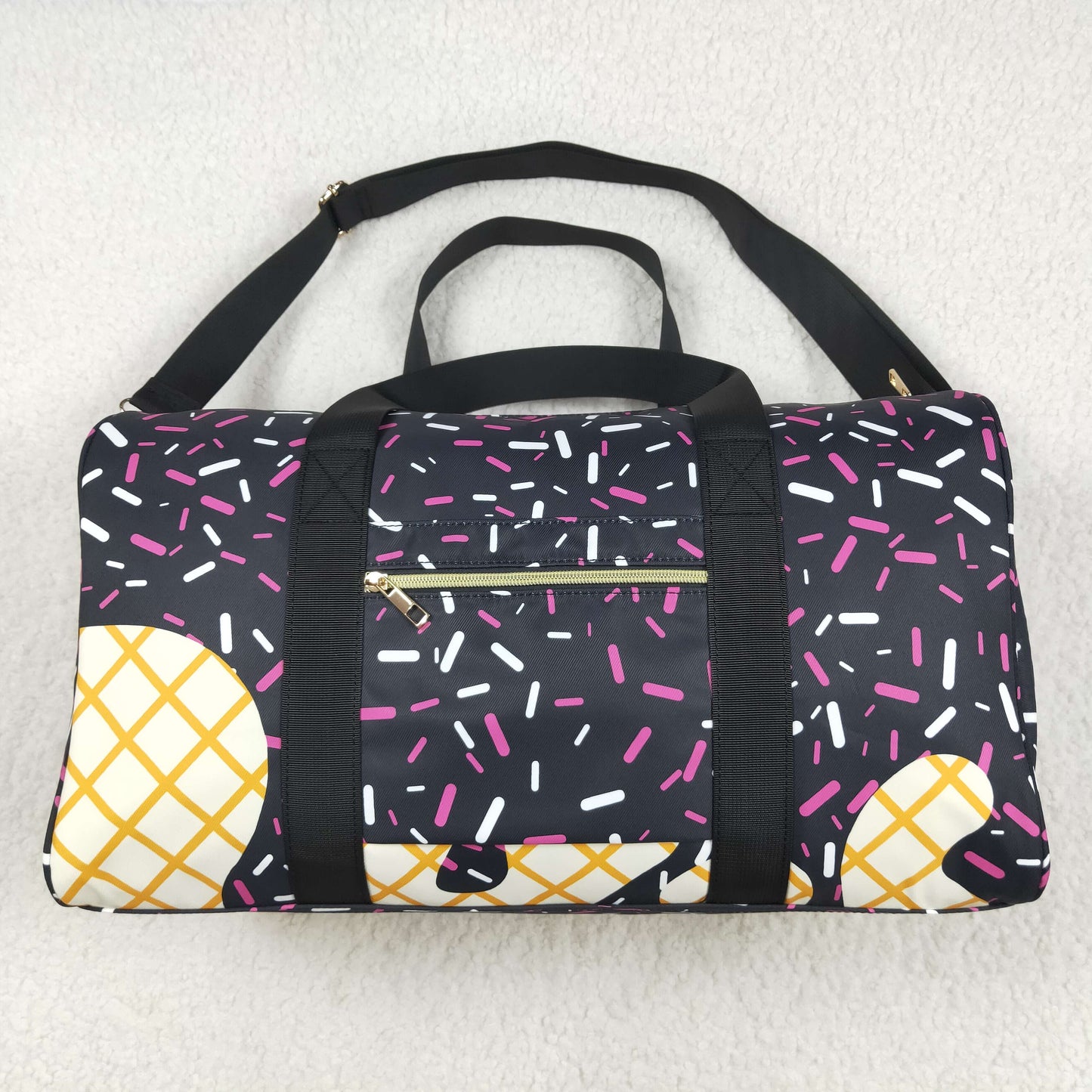 USA Shop Black Sprinkles Drip Travel Gym Bag