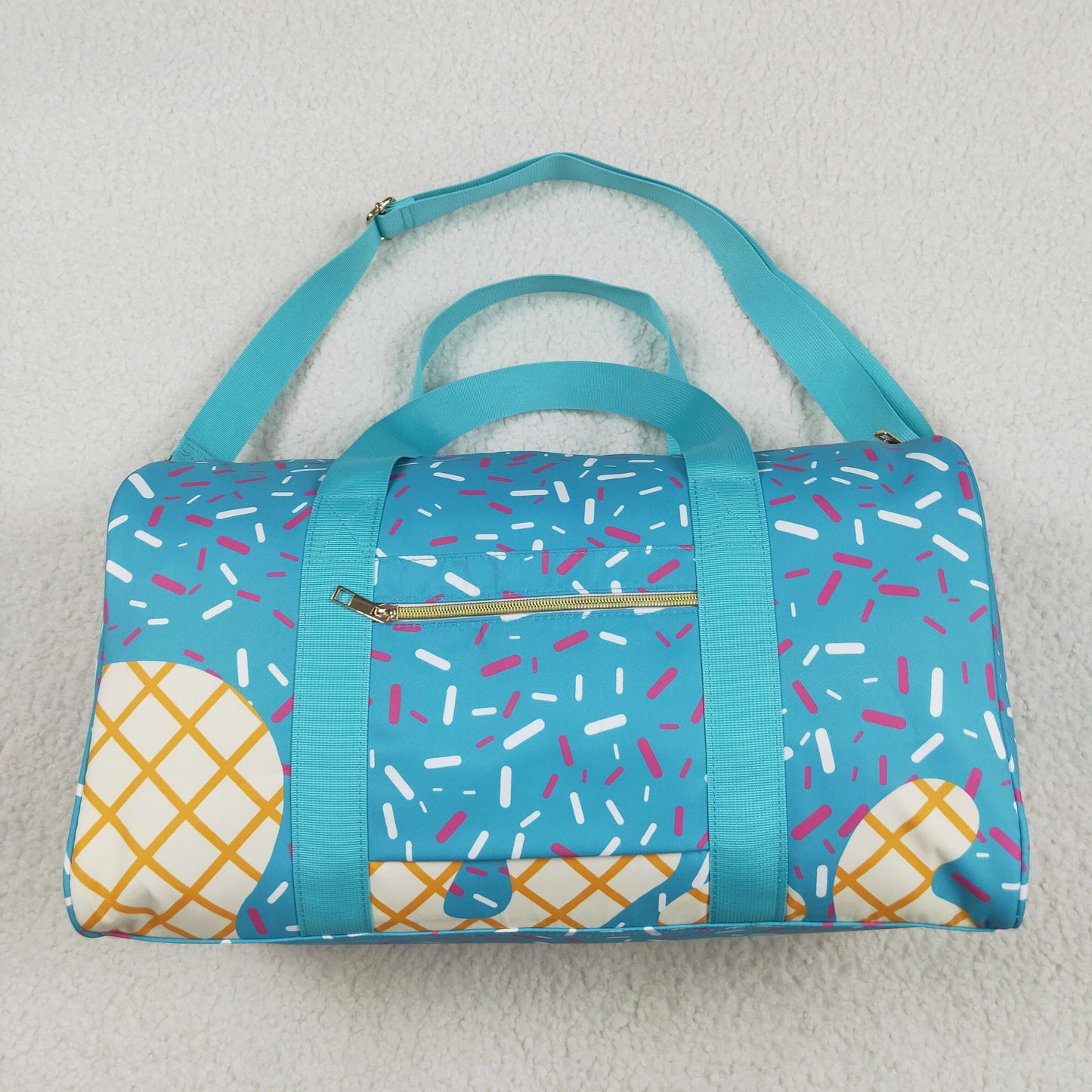 USA Shop Blue Sprinkles Drip Travel Gym Bag
