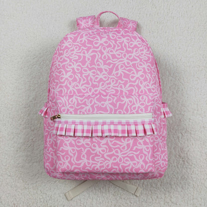 USA Shop Baby Girls Pink Bows School Backpack Ruffle Bag