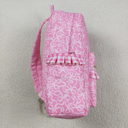 USA Shop Baby Girls Pink Bows School Backpack Ruffle Bag