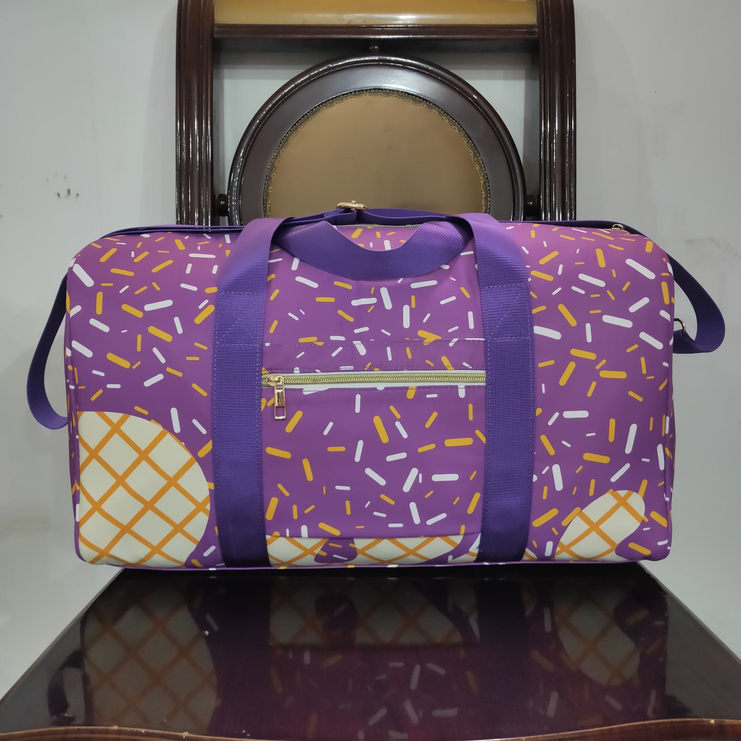 USA Shop Purple Drip Sprinkles Travel Gym Bag