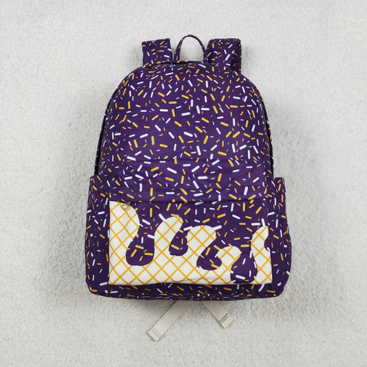 USA Shop Baby Kids Toddler Drips Sprinkles Zipper Backpack School Purple Bag