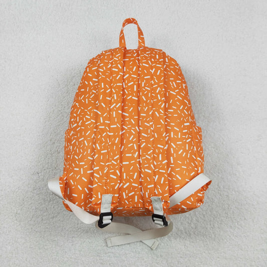 USA Shop Baby Boys Kids Drips Sprinkles Zipper Backpack School Orange Bag