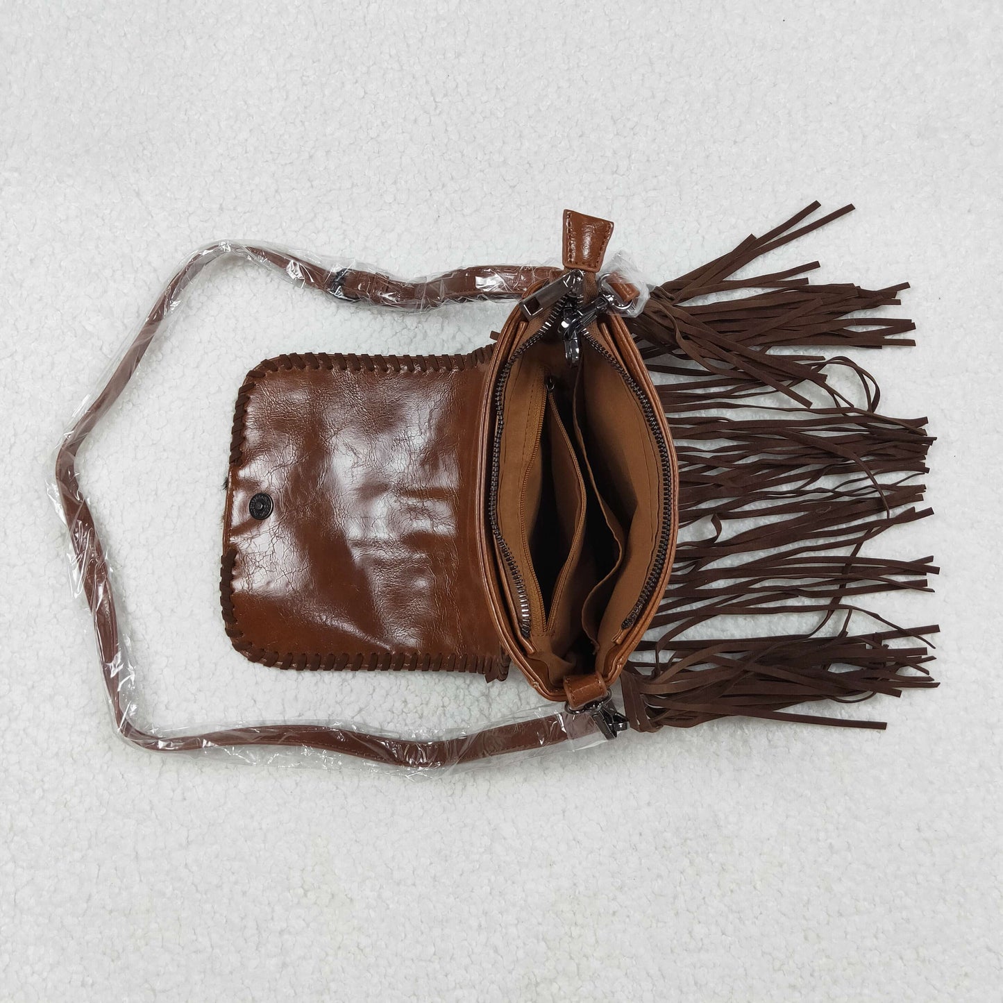 USA Shop Western Cowhide Leather Fringe Crossbody Bag