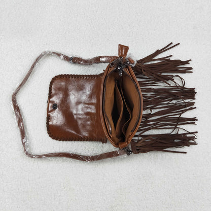 USA Shop Western Cowhide Leather Fringe Crossbody Bag