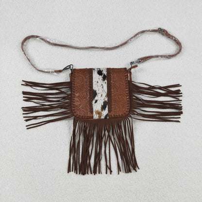 USA Shop Western Cowhide Leather Fringe Crossbody Bag