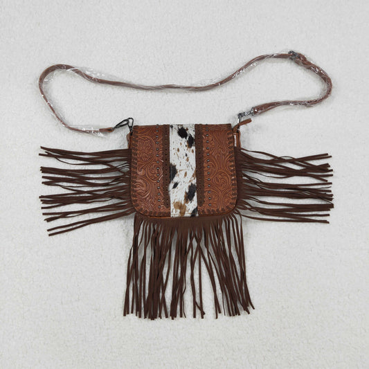 USA Shop Western Cowhide Leather Fringe Crossbody Bag