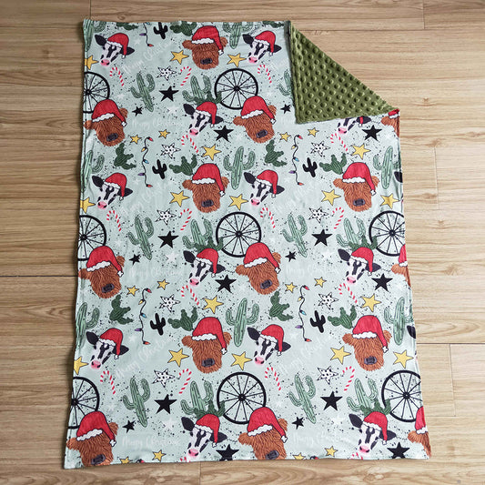 USA Shop Baby Kids Christmas Cow Blanket